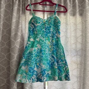 Lilly Pulitzer Blue and Green Dress